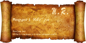 Megyeri Róza névjegykártya