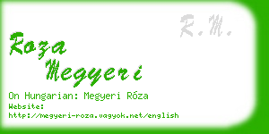 roza megyeri business card